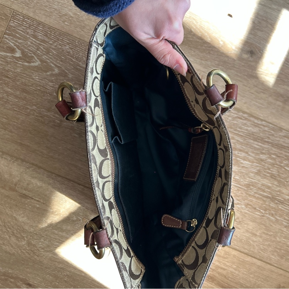 Coach Patchwork Leather Tote Bag - Multi Brown - image 6